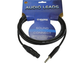 KLOTZ Kabel mikrofonowy XLR (gniazdo) / Jack 6,3mm Stereo (wtyk) 3m