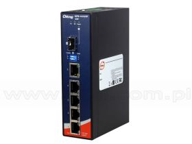 IGPS-1411GTP-24V, Switch przemysłowy niezarządzalny, DIN, 4x 10/100/1000 RJ-45 PoE + 1x 10/100/1000 RJ-45 + 1x 100/1000Base-X SF