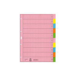 Leitz 43400000 Index A4 Blank Flax Multicolour 10 Dividers Filing