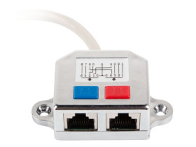 Rozdzielacz LAN RJ-45 na 2xRJ-45 ekranowany