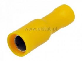 Gniazdo okrągłe izol. KFOI-Y5 żółte ( 10szt)