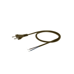 Przewód z płaską wtyczką b/u H03VVH2-F 2x0,75 złoty S-13-0,75-2-15 /2m/