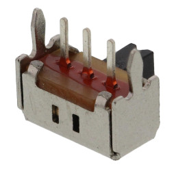 Przełącznik suwakowy, SPDT, montaż PCB, 12V, 100 mA przy 12 V DC, -20 → +85°C, KNITTER-SWITCH