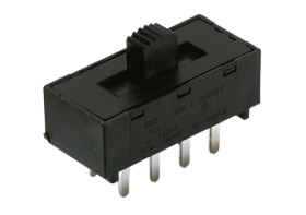 Przełącznik suwakowy, THT, 28 V dc, 125V ac, 4000 mA, -30 → +65°C, C & K