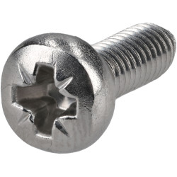 R-TECH 337093 Pozi Pan Head A2 Stainless Steel Screws M4 12mm - Pack Of 100