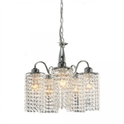 Lampa wisząca Bright Star srebrna 5xE27 Light Prestige