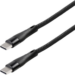 Maxtrack C532-1L USB-C 2.0 Spiral Magnetic Cable 1m Black Gold-Plated 100W QC3.0