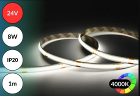 TASMA LED 24V COB 8W IP20 4000K 8MM