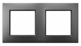 ARIA Ramka podwójna do łączników IP44 szary mat RH-2U/70