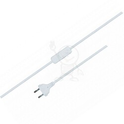 Ppp 2,0m OMYp 2x0,75 +wyłącznik biały F-E.1702