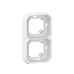 Support plaque encastré 2 postes montage