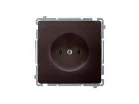 SIMON BASIC Gniazdo bez uziemienia (moduł) zaciski śrubowe czekoladowy BMG1.01/47 KONTAKT SIMON