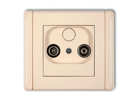 FLEXI Gniazdo antenowe RTV przelotowe 9dB beżowy 1FG9P KARLIK