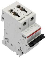 Wyłącznik miniaturowy System Pro M Compact, Typ B, 2-biegunowy, 20A, 440V ac, 125 V dc, ABB, S200M 10 kA