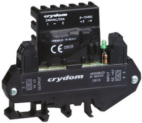 Przekaźnik półprzewodnikowy Sensata / Crydom 10 A rms 280 V AC SPNO, montaż na szynie DIN
