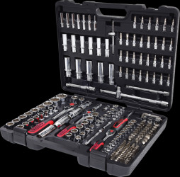 918.0795 1/4"+3/8"+1/2" CHROMEplus socket set, 195 pieces