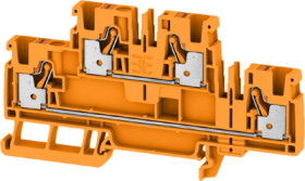 Multi level terminal block, push-in connection, 0.14-6.0 mm², 4 pole, 32 A, 8 kV, orange, 2552480000