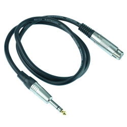 1M 6.35mm Stereo Plug to XLR Female Socket Lead