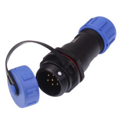 7 Pin Waterproof W13 Male Socket Cable Connector IP68