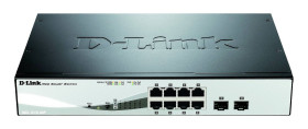 D-Link DGS-1210-08P/E Smart zarządzalny gigabitowy switch PoE (8 portów 10/100/1000 Mbit/s BASE-T PoE, 2 x slot SFP, moc