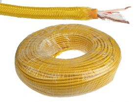 Przewód mikrofonowy 2C+ekran 6,5mm stereo ŻÓŁTY (1mb)