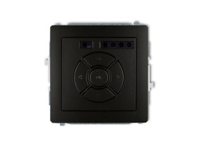 DECO Wyłącznik roletowy (sterowanie lokalne i pilotem sterowanie strefą dodatkowy przycisk) czarny mat 12DSR-3A KARLIK