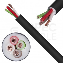 Kabel samochodowy YLYs 4x1mm2 czarny 24V zewnętrzny przyczepowy linka Elektrokabel