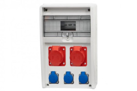 Rozdzielnica ULISSE 12M - gniazda 16A 5p, 32A 5p, 3x230V /12 modułów/