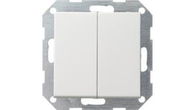 Gira Wyłącznik Podwójny Schodowy Gira System 55 Biały Z Połyskiem