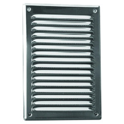 Osłona wentylacyjna z siatką 165x230mm metalowa chrom WX909CHR