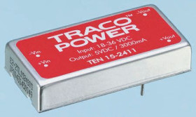 Przetwornica DC-DC, 15W, Uwe 36 → 75 V DC, Uwy ±12V dc, Iwy ±625mA, TRACOPOWER