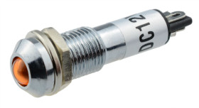 Yellow 8mm Pilot Indicator light 12V