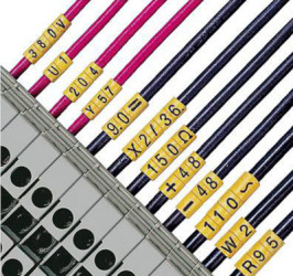 PCR cable maker, imprint &quot;Y&quot;, (W) 5.5 mm, max. bundle Ø 3.5 mm, yellow, 03520012004Y