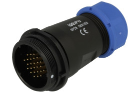 Wtyk; SP2911/P26II-1N; 26 torów; proste; lutowany; 0,75mm2; 13-16mm; SP29; na przewód; 30mm; skręcane; nylon66; niebiesko-czarny