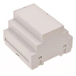 ABS DIN rail enclosure, (L x W x H) 90.2 x 87.6 x 65.4 mm, light gray (RAL 7035), BYB-3-90H0084