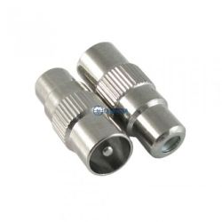 Przejście RCA gniazdo / antenowy IEC wtyk męski