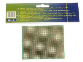 Velleman Eurocard full line cartridge - 100x80mm - FR4
