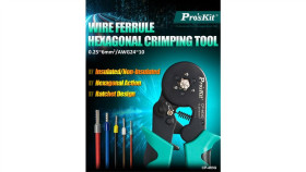Zaciskarka Zakończeń Przewodów 0,25-6Mm2 Zacisk Sześciokątny Cp-463G