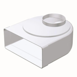 Kolano łączeniowe 220x90/100mm mimośrodowe białe 941