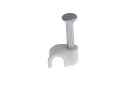 Uchwyt kabla 4mm okrągły biały (100szt)