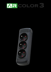 ARCON przedłużacz 3-GNIAZDA CZARNY ARColor3