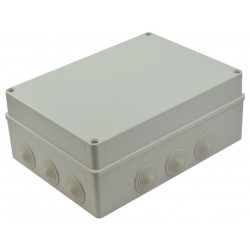 Skrzynka hermetyczna IP65 Puszka instalacyjna 300x220x120mm bezhalogenowa szara z dławikami PG29 S-BOX 606