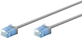 Patchcord kat.6a-0015 U/UTP SLIM LSZH-TPE szary /0,15m/ 74219