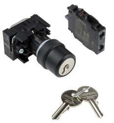 Wyłącznik kluczykowy, SPDT 2-Way, -25 → +70°C