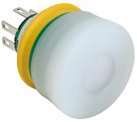 Emergency stop, turn/pull release, mounting Ø  16 mm, illuminated, red, 2 Form B (N/C), XA1E-LV3SG02Q4TWR
