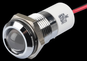 Q14P3CXXW220E Indicator LED, 220 V AC, 14 mm, wired, white/BrC