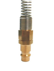 Króciec szybkozłącza DN7,2 typ 26, skręcany do węża fi 12x9 mm ze sprężyną, mosiądz