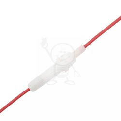 Gniazdo bezp.5x20mm 5cm + kabel białe ChRL