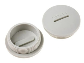 Zaślepka, Szary M32 x 1.5 Gwintowany, Nylon 66, Zaślepianie, 31.7mm 36.6mm RS PRO (op. 50 sztuk)