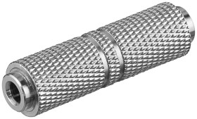 Adapter do słuchawek, wtyk jack AUX 3,5 mm gniazdo na gniazdo, wersja metalowa - Połączenie typu Gniazdo jack 3,5 mm (3-pinowe,